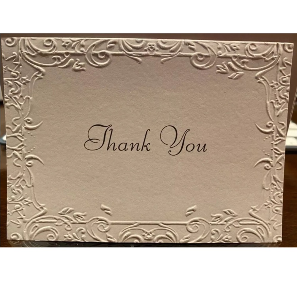 Messenger Thank You Notes Box Of 25 White 3.5x 5.5